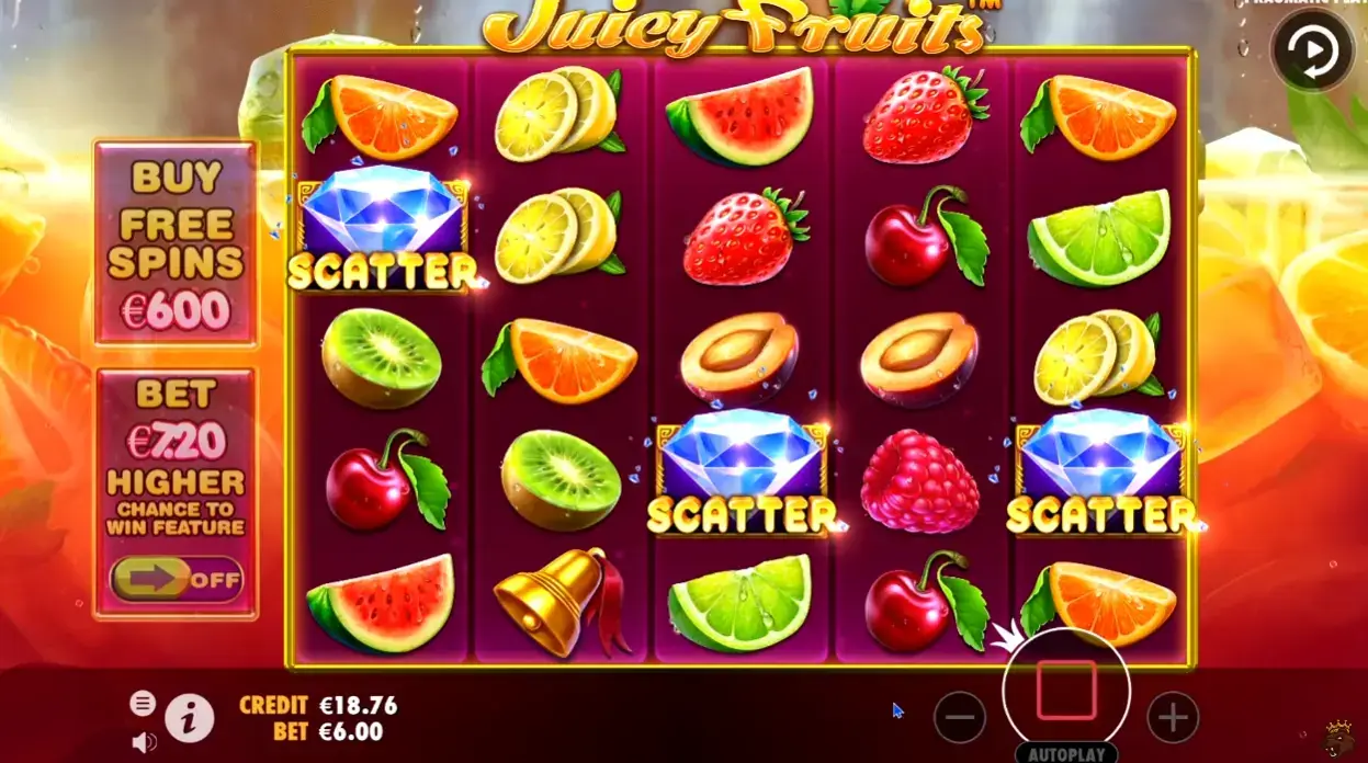 Scatter symbols in Juicy Fruits slot game