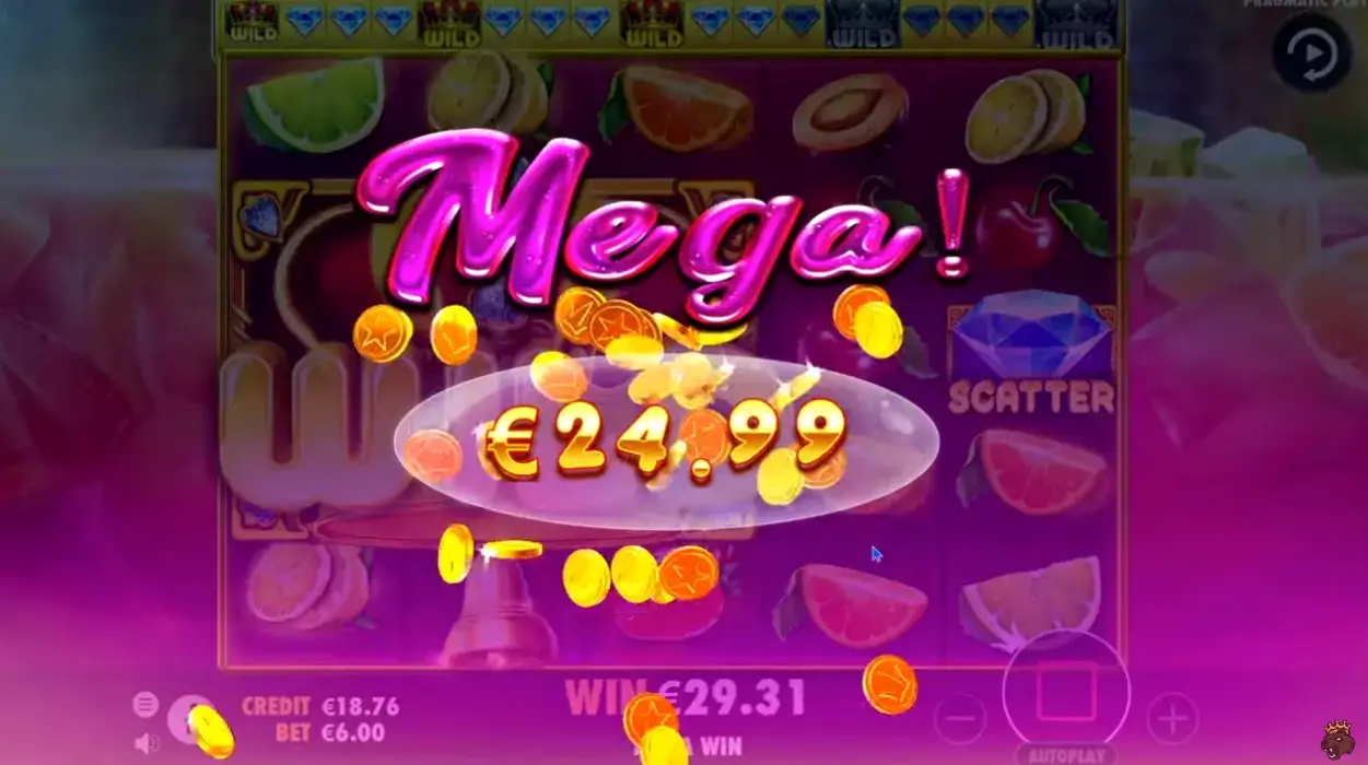 The mega win in Juicy Fruits slot machine